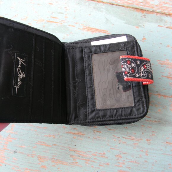 NWT VERA BRADLEY MINI ZIP COMPACT WALLET HOUNDSTOOTH BROWN - Picture 5 of 6